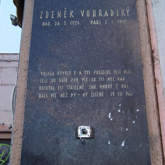 Pamětní deska Zdeňka Vohradského