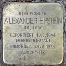 Stolperstein dedicated to Alexander Epstein
