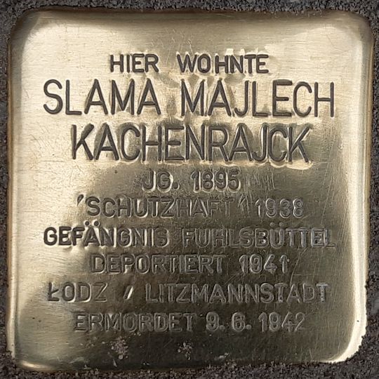 Stolperstein für Slama Majlech Kachenrajck