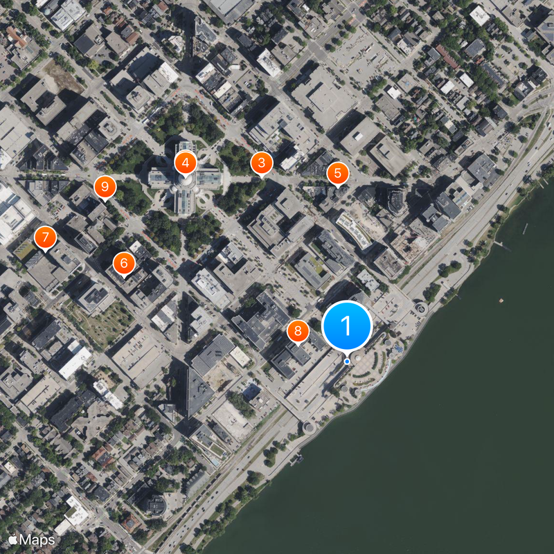 Monona Terrace Kaart