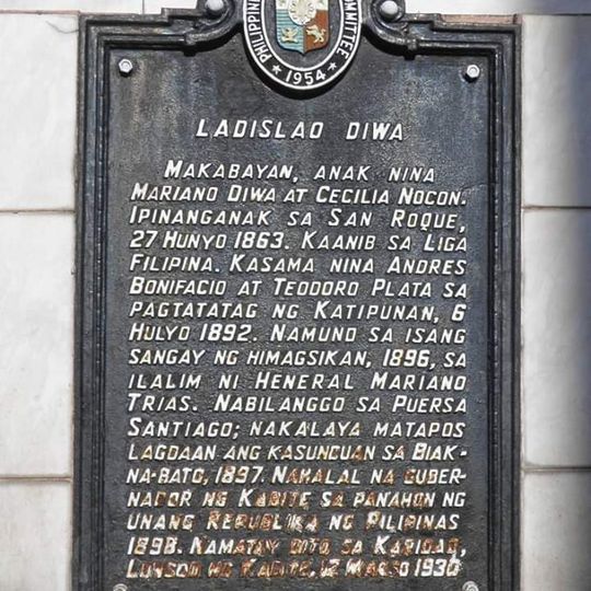 Ladislao Diwa historical marker