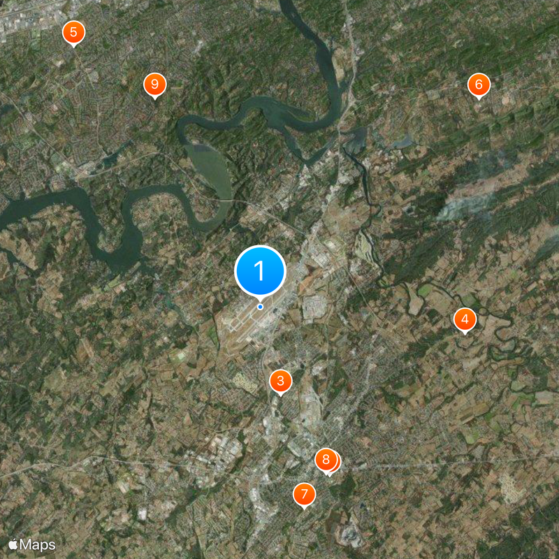 McGhee Tyson Airport Map