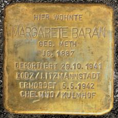 Stolperstein dedicated to Margarete Baran