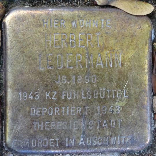 Stolperstein en memoria de Herbert Ledermann
