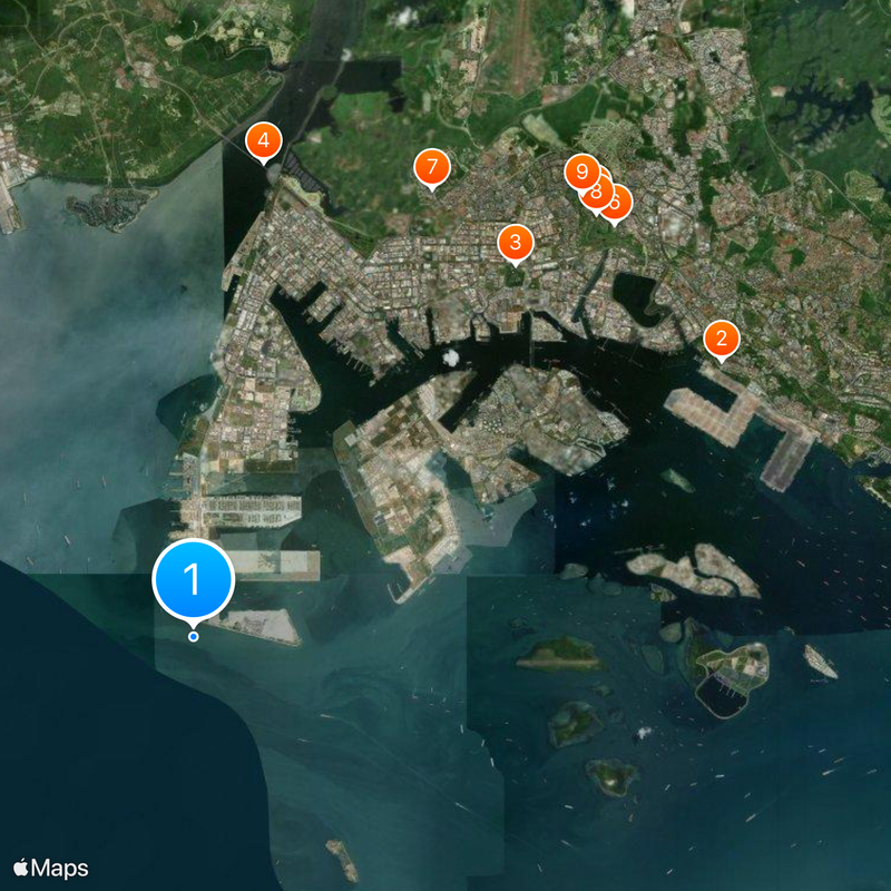 Malaysia–Singapore border Map