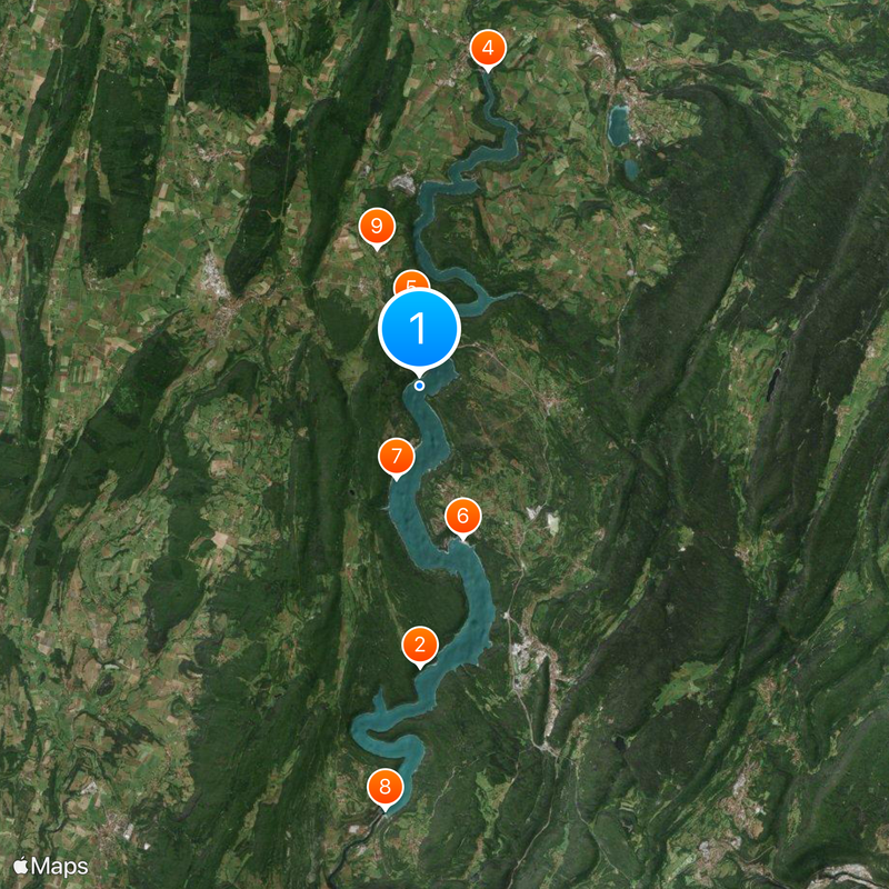 Lac de Vouglans Kaart