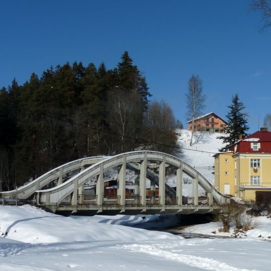 Bridge over the Teplá Vltava in Horní Vltavice