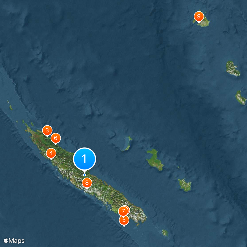 Nieuw-Caledonië Kaart