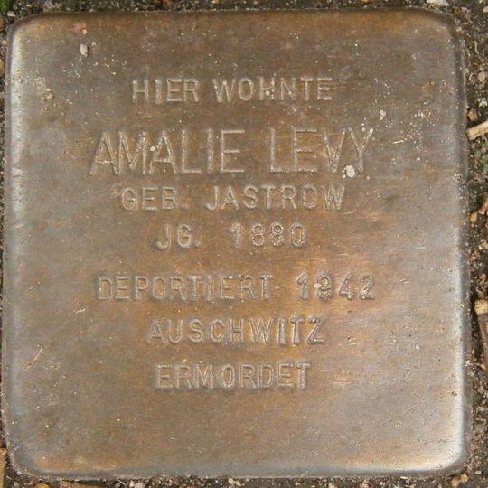 Stolperstein dedicated to Amalie Levy