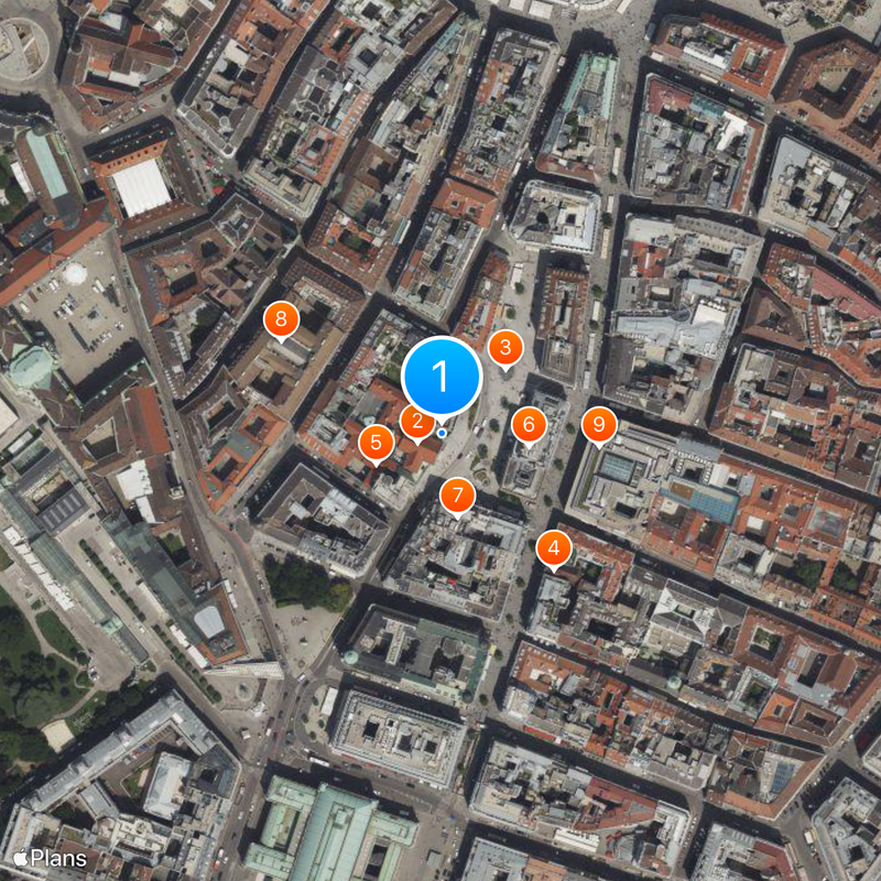 Krypta Kapucyńska w Wiedniu Mapa