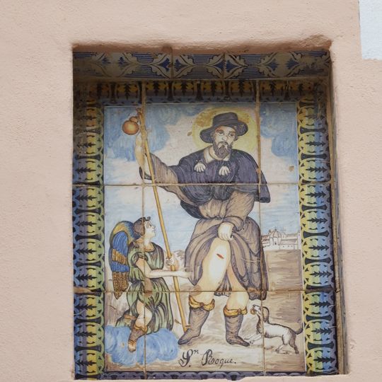 Retablo cerámico de San Roque