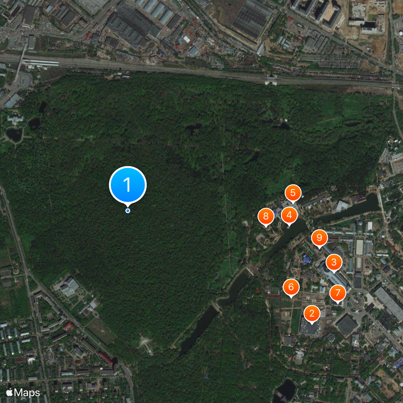 N.V. Tsitsin Main Botanical Garden Map
