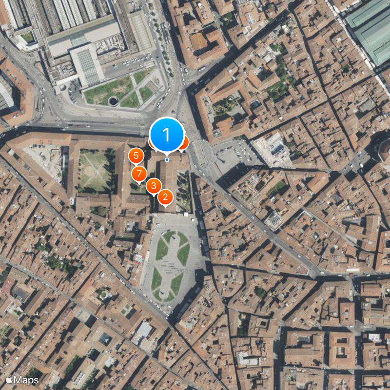 Santa Maria Novella Crucifix by Giotto Map