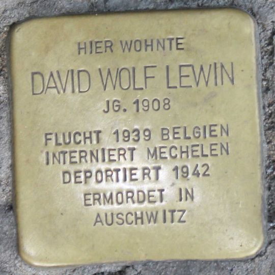 Stolperstein en memoria de David Wolf Lewin