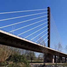 Cable-stayed bridge over the Iregua River