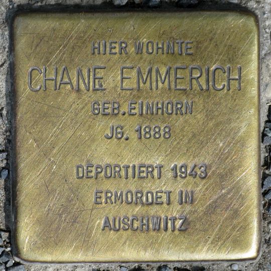 Stolperstein en memoria de Chane Emmerich