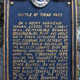 Battle of Tirad Pass historical marker