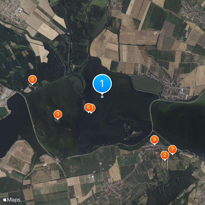 Nové Mlýny reservoirs Karte