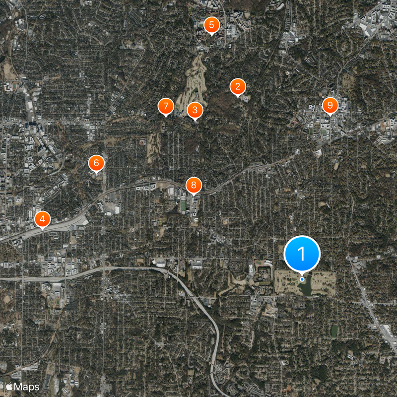 East Lake Golf Club Mappa