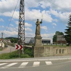 Statue of Saint Cyril on the stone bridge in Vamberk