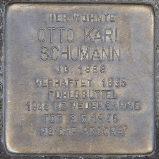 Stolperstein en memoria de Otto Karl  Schumann