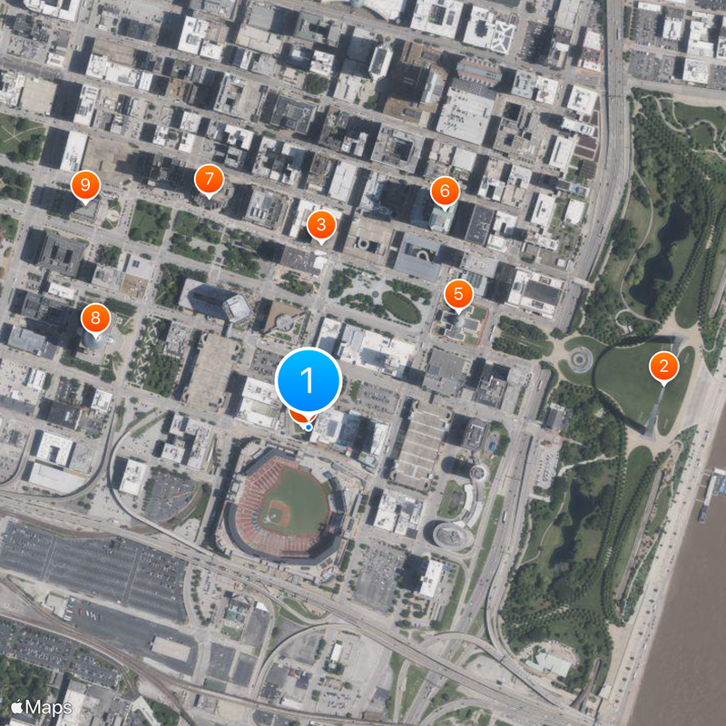 Busch Memorial Stadium Mappa