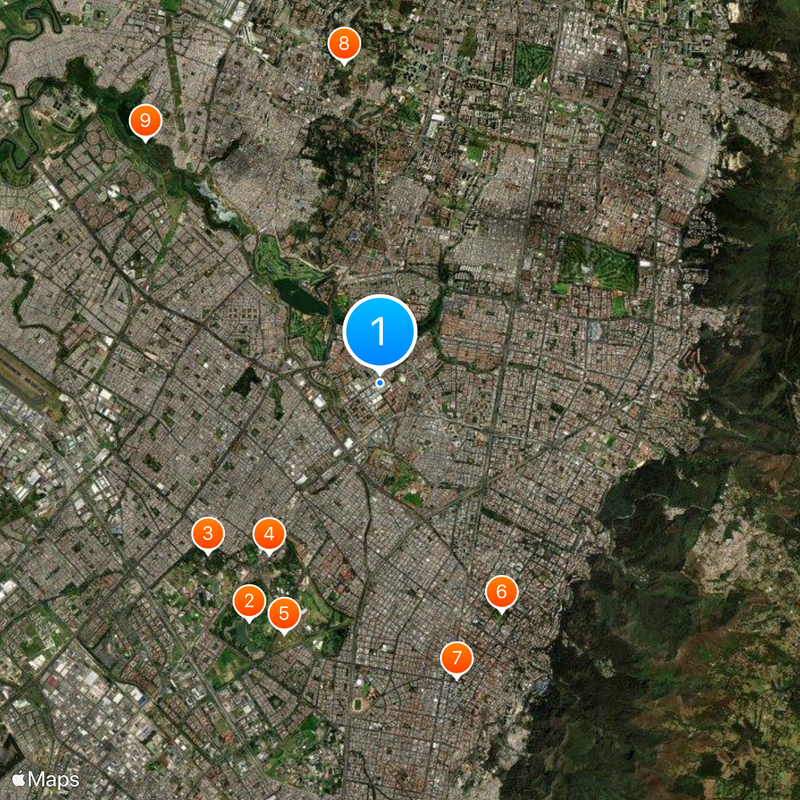 Caracol Televisión Map