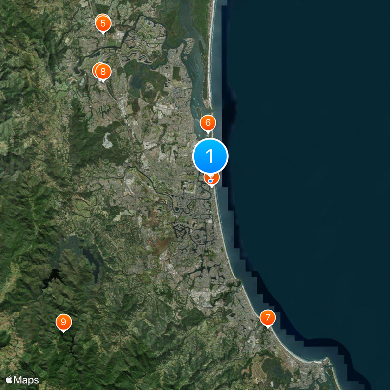 Gold Coast City Karte