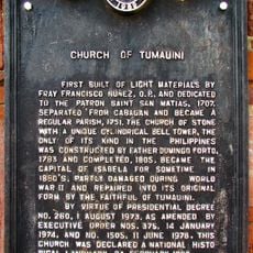 Church of Tumauini historical marker