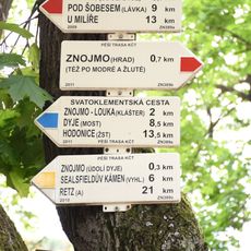 Rozcestník Pod Karolininými sady