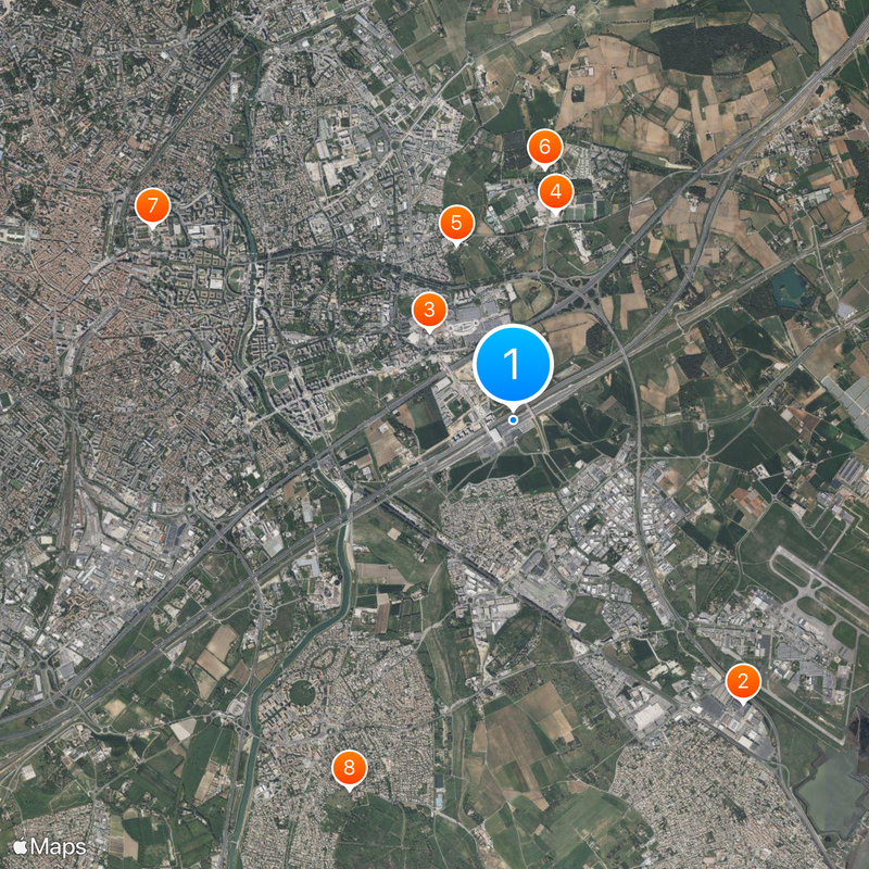 Montpellier Sud de France station Map