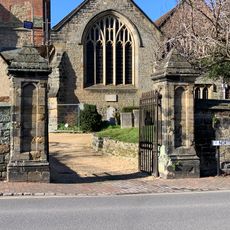 The East Entrance To The Churchyard  The East Entrance To The Churchyard Of St Mary's Church With The Churchyard Wall To The North Of This
