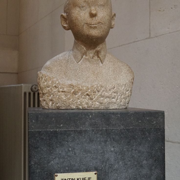 Tintin and Snowy Sculpture