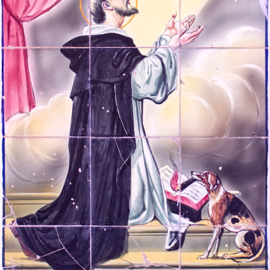 Ceramic panel of Saint Dominic