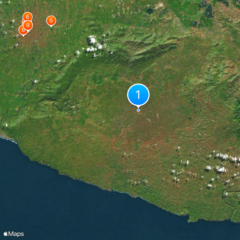 Rĕgence dĕ Gunůngkidůl Carte