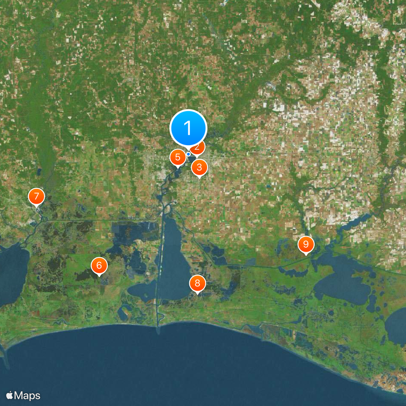 Calcasieu River Bridge Map