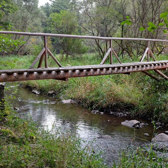 Lávka přes Střelu u Tomšova mlýna