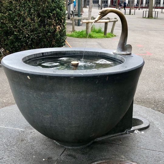 Brunnen mit "wasserspeiendem Schwan"