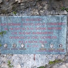 Commemorative plaque of WWII in Fiumelatte