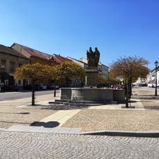 Fountain with statues of Saints Cyril and Methodius
