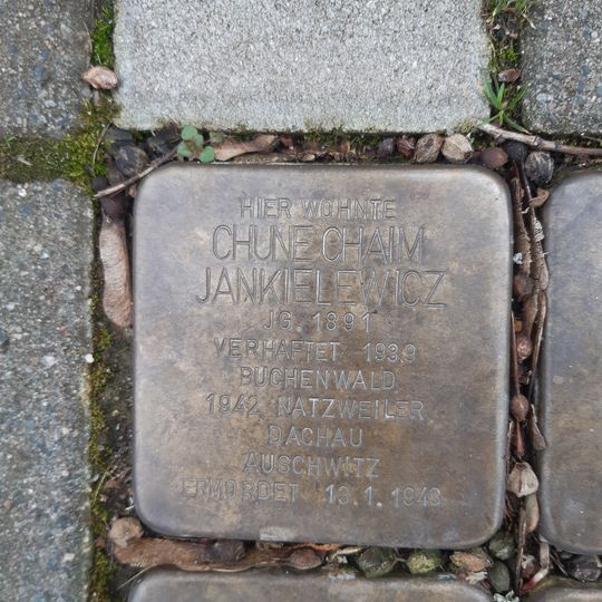 Stolperstein en memoria de Chune Chaim Jankielewicz
