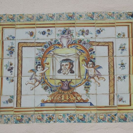 Ceramic panel with the Face of Christ at Casa Forestal de El Saler