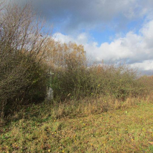 Kříž východně od Branišova na kraji lesa