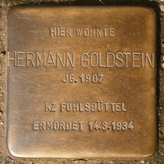 Stolperstein en memoria de Hermann Goldstein