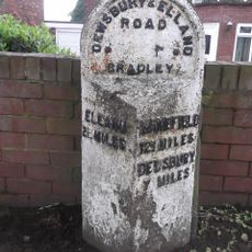 Milestone, Bradley Road,  just E of TI jct with A641