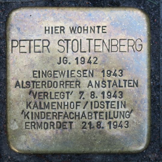 Stolperstein en memoria de Peter Stoltenberg