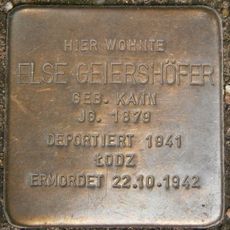 Stolperstein dedicated to Else Geiershöfer