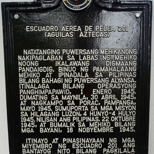 201st Fighter Squadron historical marker