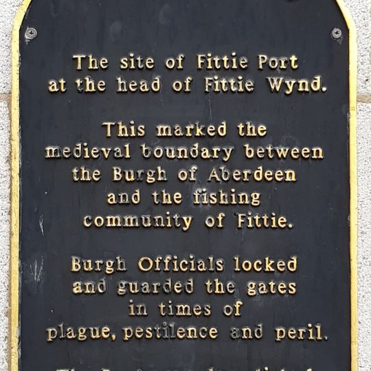 Commemorative plaque to Fittie Wynd