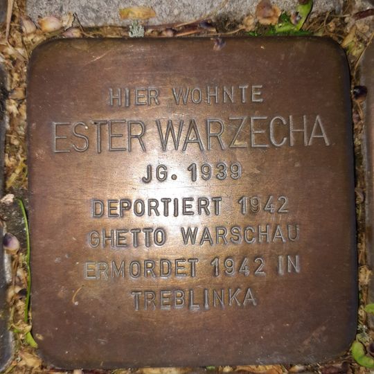Stolperstein für Ester Warzecha